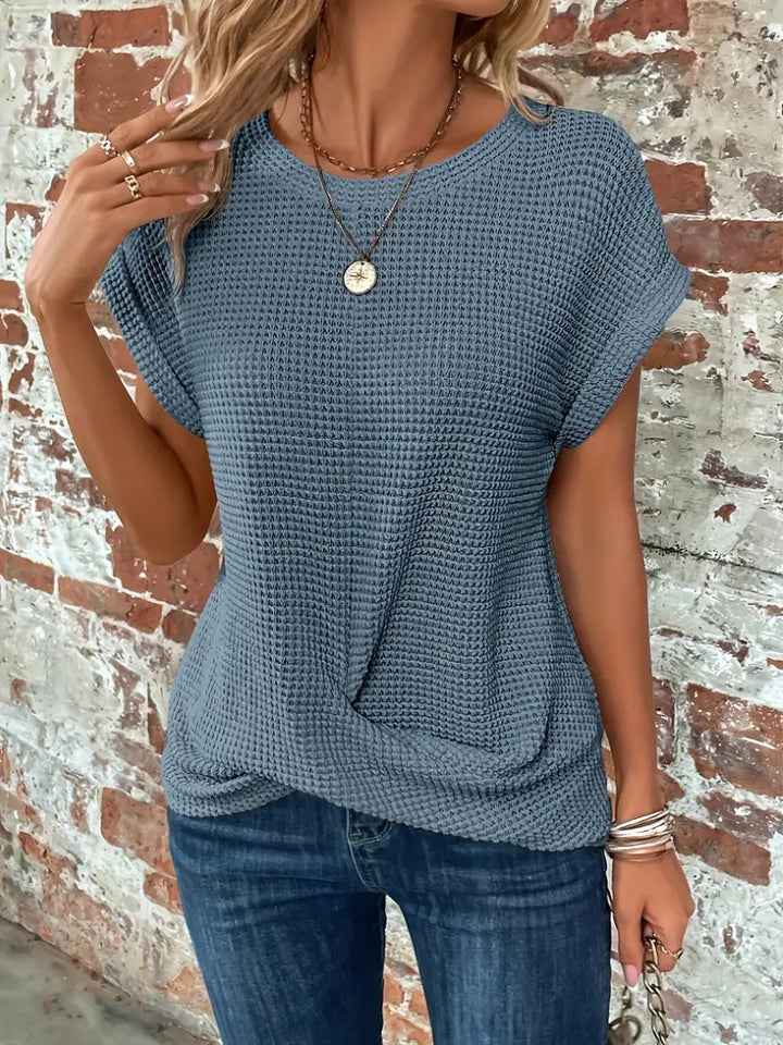 Mila – Elegante Bluse Mit Rundhalsausschnitt