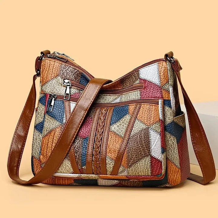Solara – Mosaik Leder Schultertasche