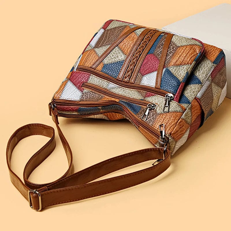 Solara – Mosaik Leder Schultertasche