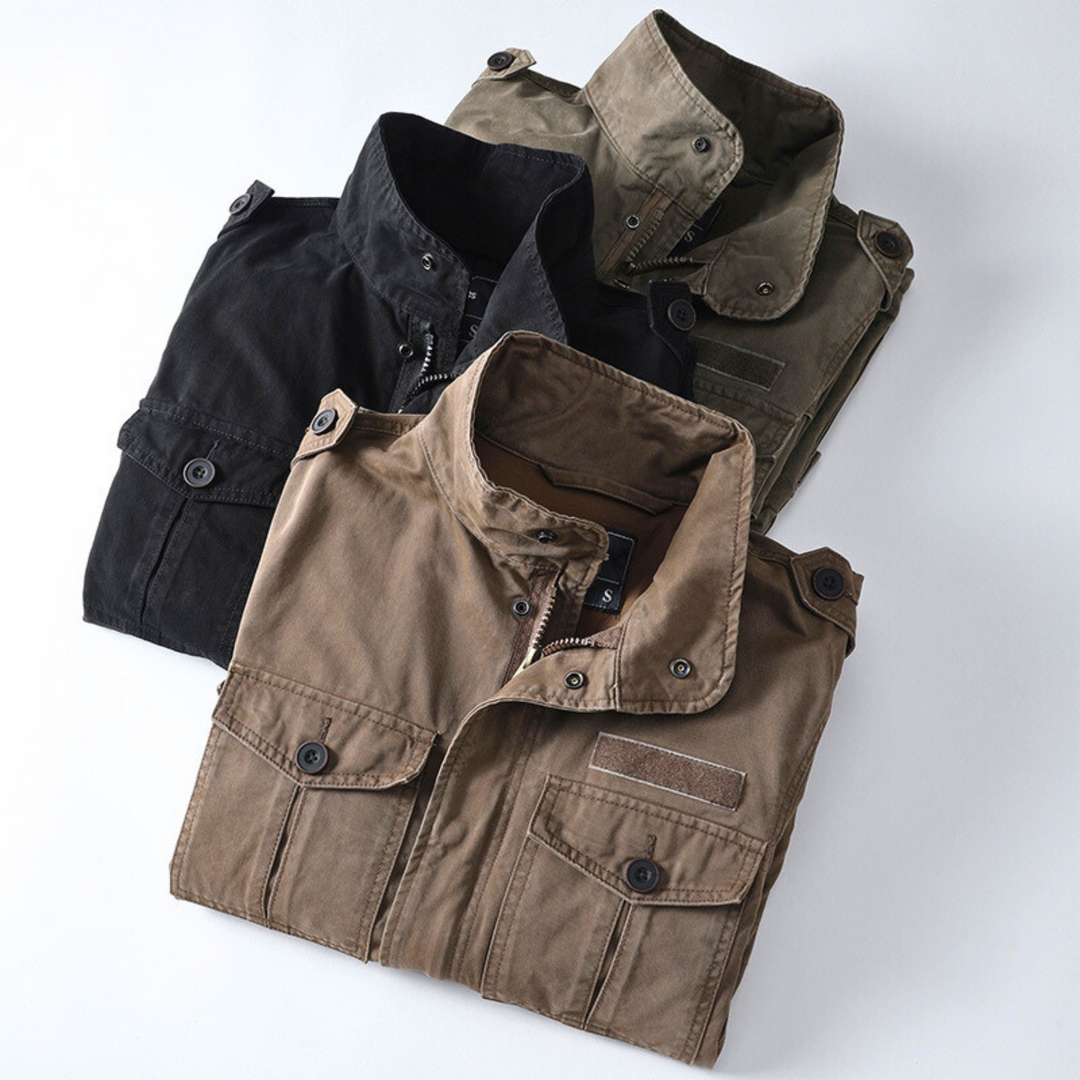 Sergei - Lässige Cargo Jacke Mit Taschen
