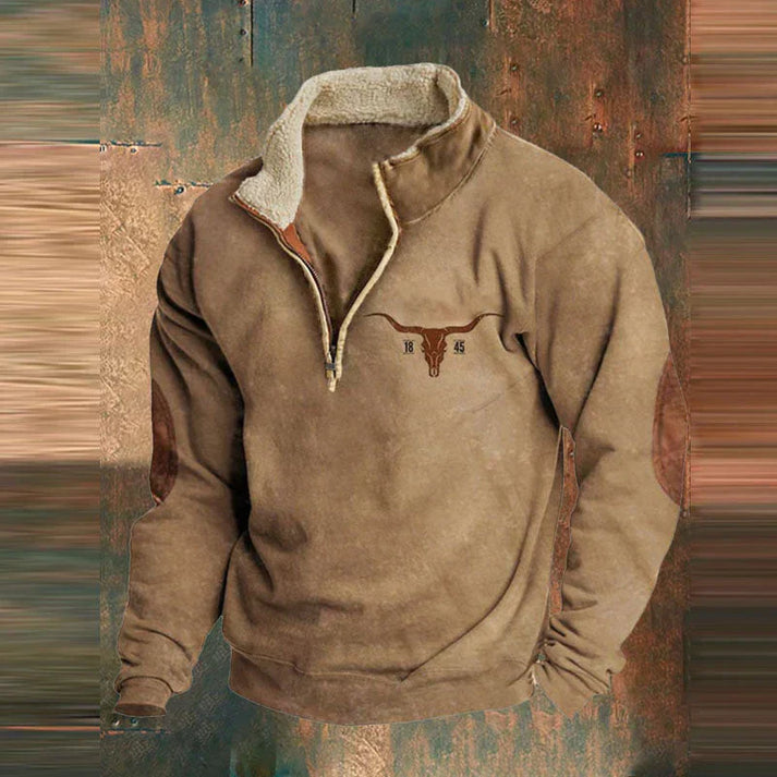 Gisbert – Bequemer Pullover Mit Reißverschluss