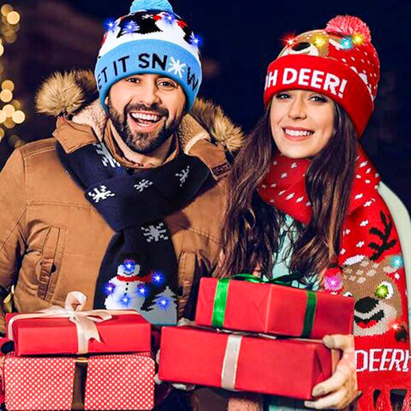 MerryGlow – Weihnachtsmütze mit Lichtern