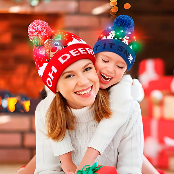 MerryGlow – Weihnachtsmütze mit Lichtern