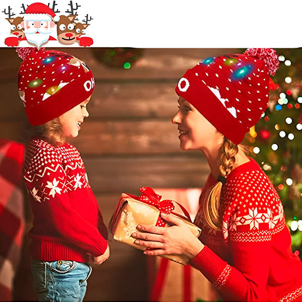 MerryGlow – Weihnachtsmütze mit Lichtern