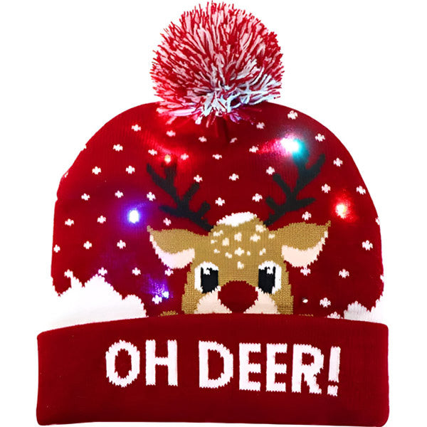 MerryGlow – Weihnachtsmütze mit Lichtern