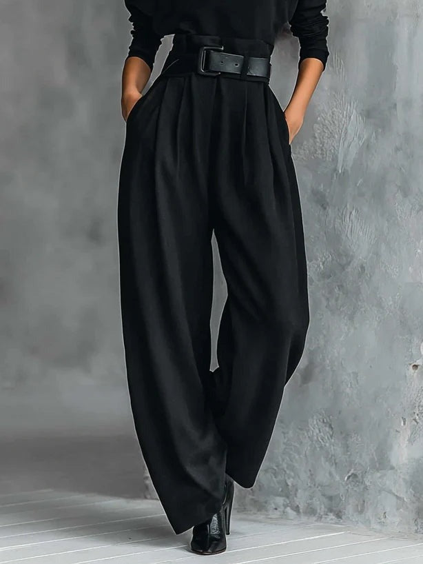 Melian – Jumpsuit Mit Rollkragen Weitem Bein Und Gürtel