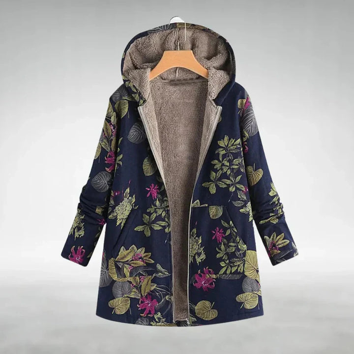 Panida – Stilvolle Fleece Jacke Mit Blumenmuster