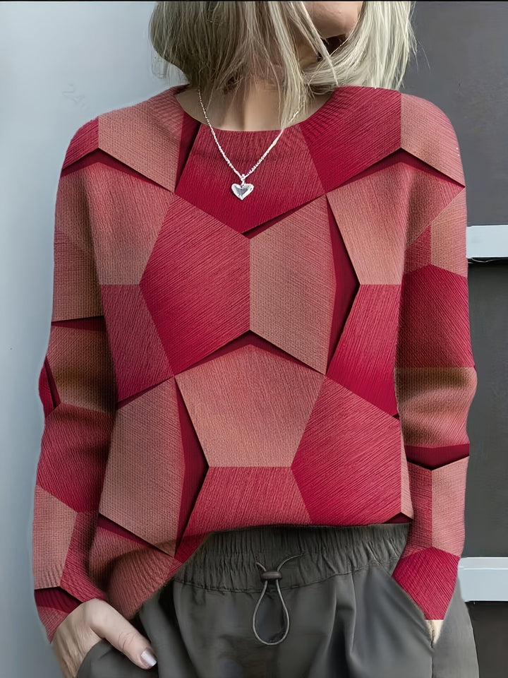Bravina – Strickpullover Mit Geometrischem 3D Drucken