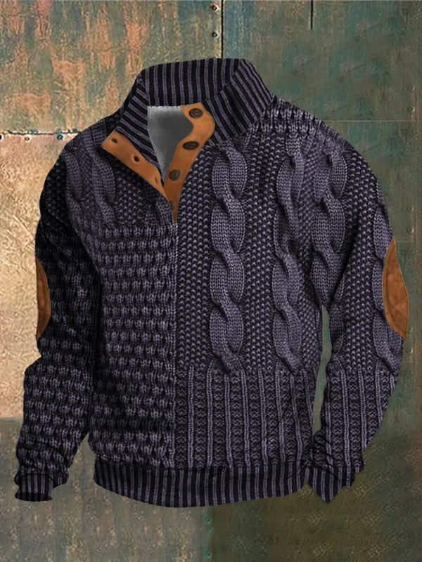 Everette – Flickwerk Pullover Mit Zopfmuster