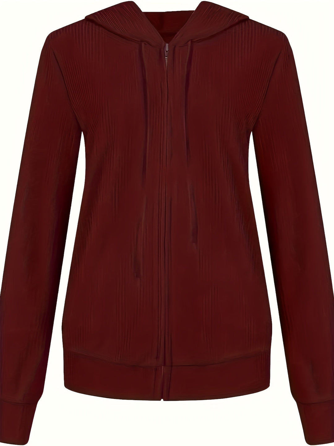 Moira – Langärmelige Kapuzenjacke Mit Reißverschluss Und Kordelzug