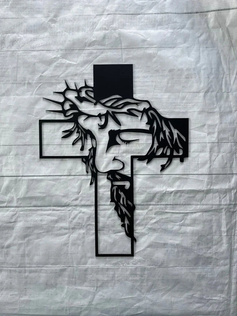 ChristCraft – Metallschild mit Jesus-Kreuz  Wanddekoration mit Christusmotiv