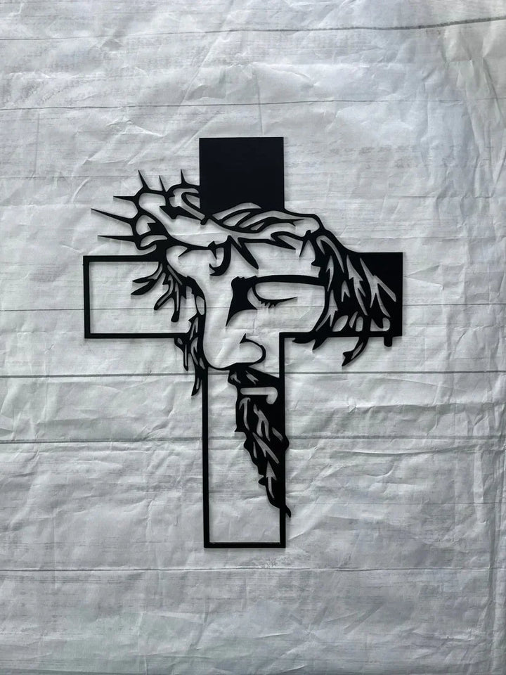 ChristCraft – Metallschild mit Jesus-Kreuz  Wanddekoration mit Christusmotiv