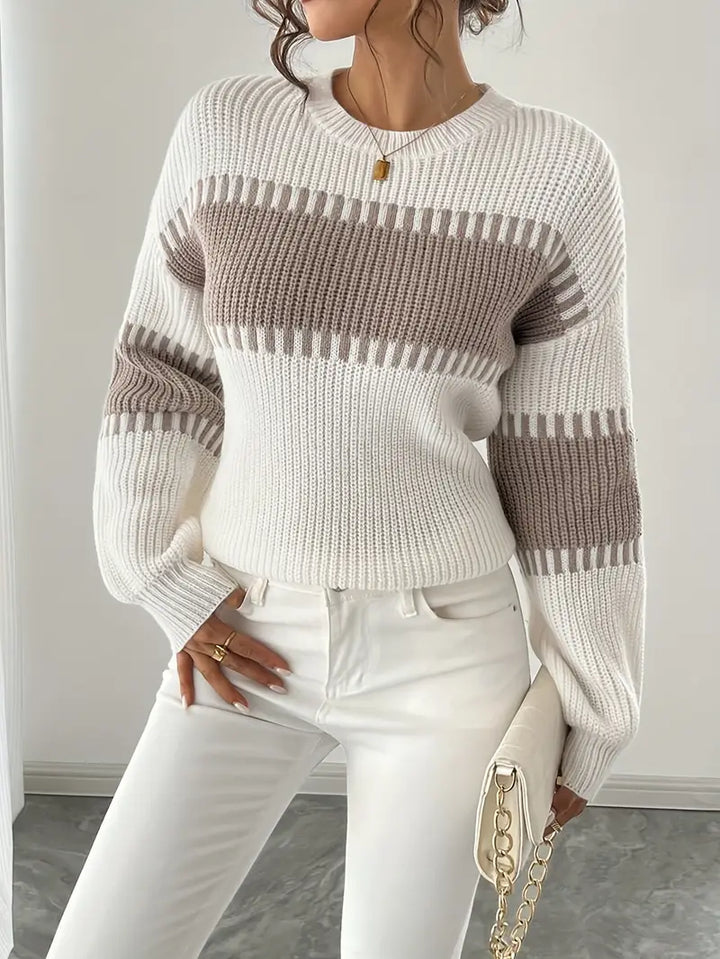 Gyneth - Langärmeliger Pullover Mit Rundhalsausschnitt