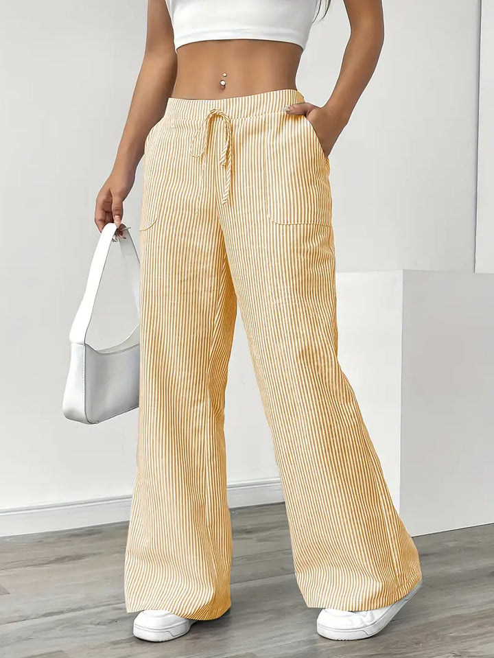 Alina – Elegante Gestreifte Hose Mit Taschen