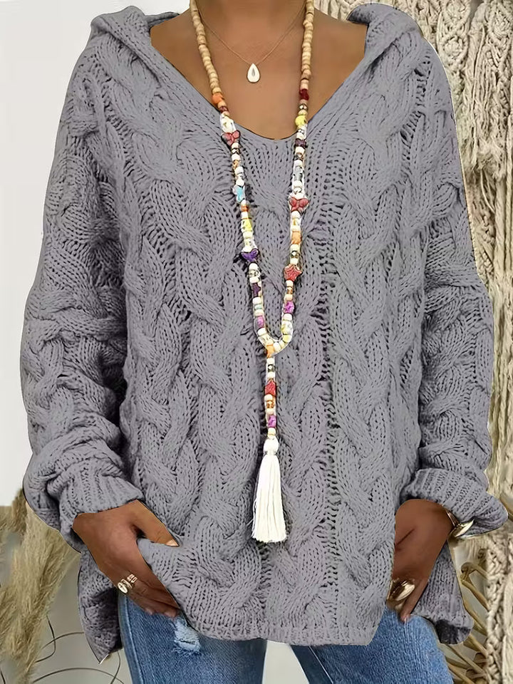 Hailee - Lässiger Langarm Strickpullover