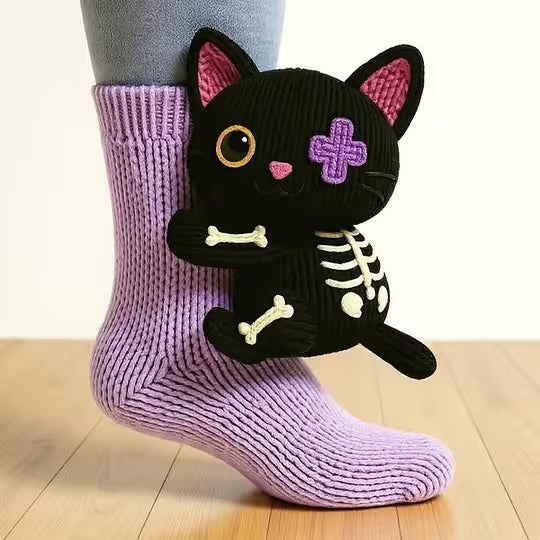 CozyCritters – Gemütliche Socken Mit Gestrickten Tiermotiven