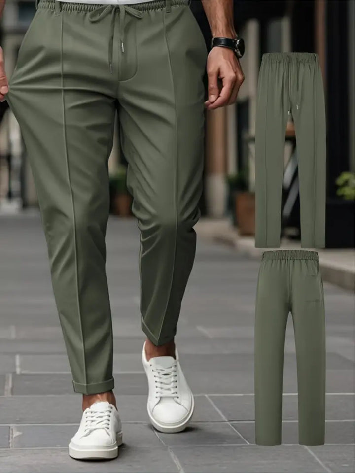 Crawford – Lässige Schlanke Passform Hose Mit Elastischem Bund