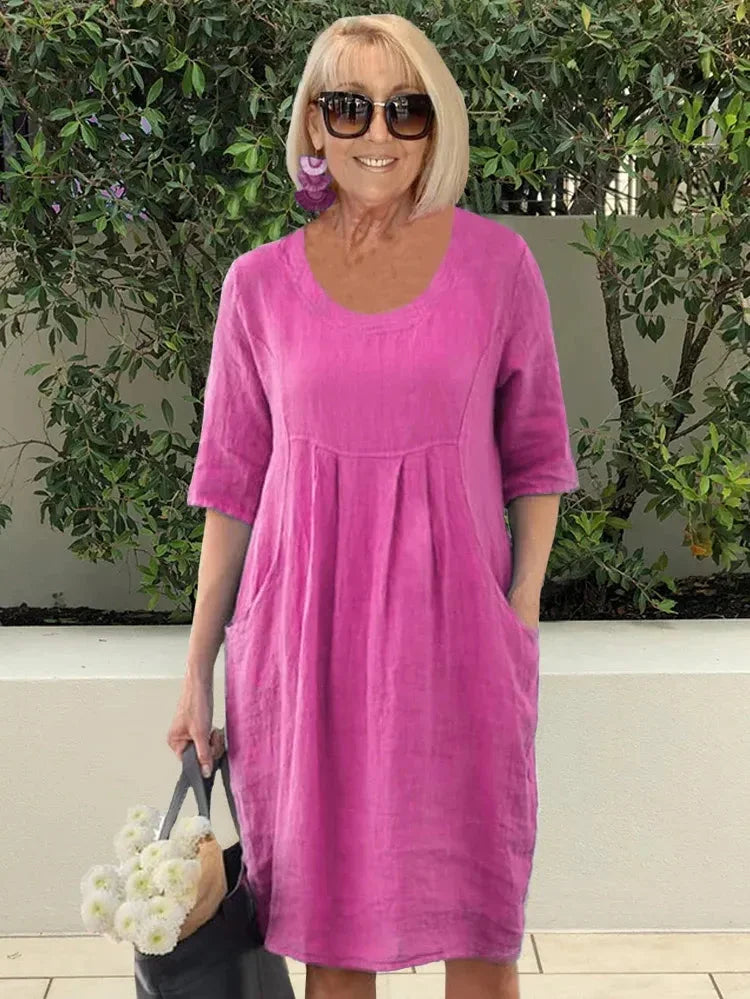 Devyn - Stilvolles Kleid Mit Tasche