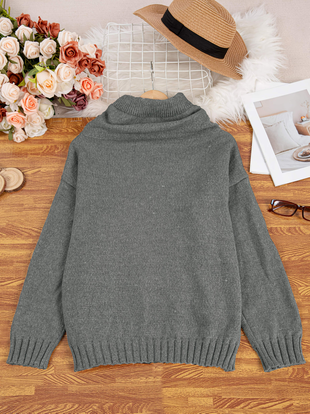 Zelina – Langarmpullover Mit Tasche