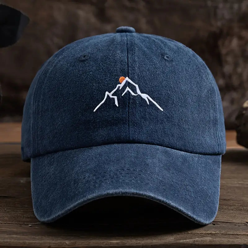 Ermil – Bestickte Baseball Kappe Mit Berggipfel