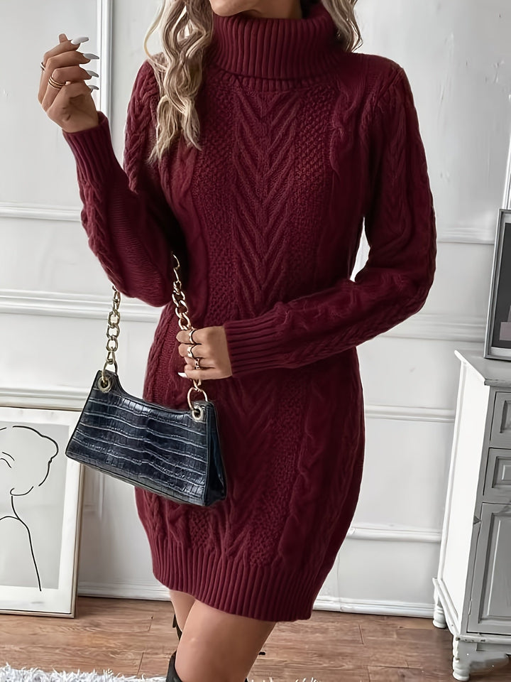 Milanda – Strickkleid Mit Zopfmuster