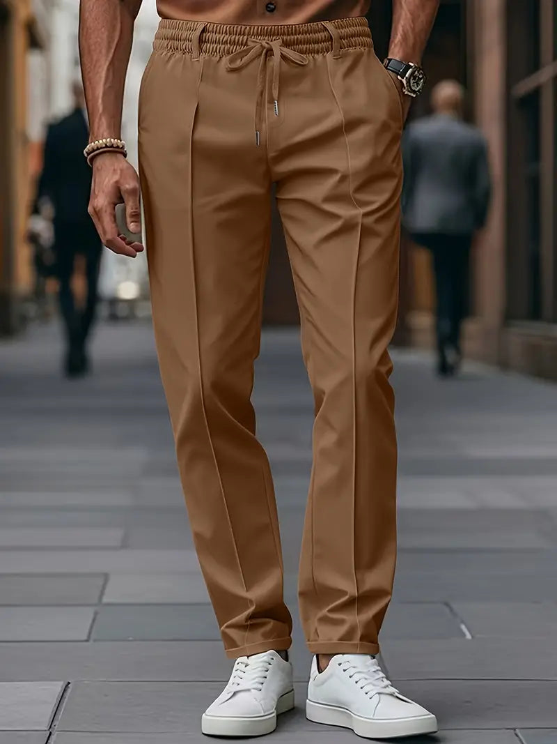 Crawford – Lässige Schlanke Passform Hose Mit Elastischem Bund