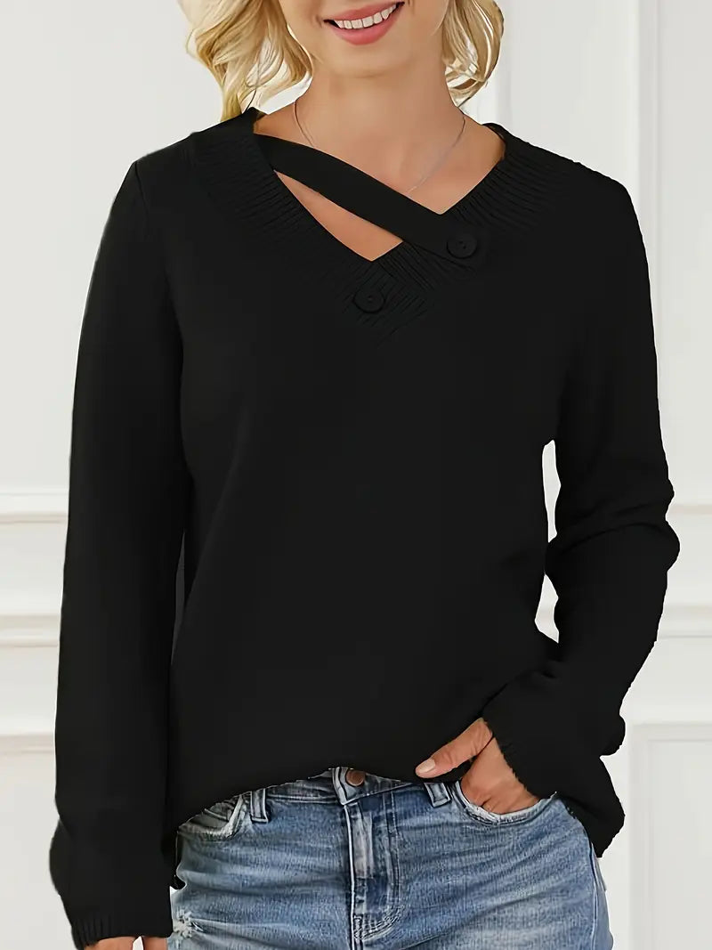 Shareena – Strickpullover Mit V-Ausschnitt
