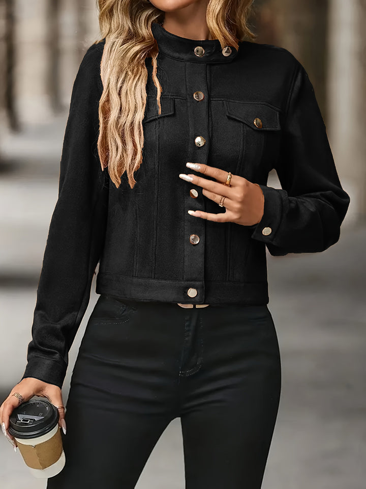 Slavica – Vintage Jacke Mit Langen Ärmeln Und Knöpfen Vorne