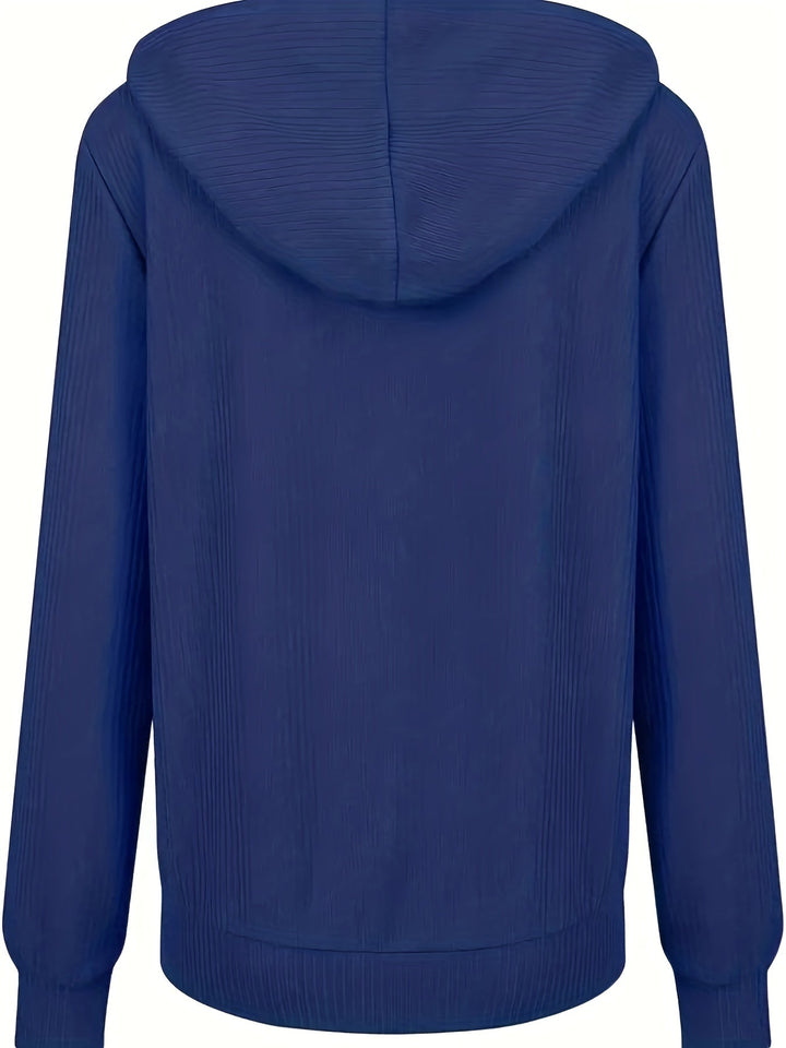 Moira – Langärmelige Kapuzenjacke Mit Reißverschluss Und Kordelzug