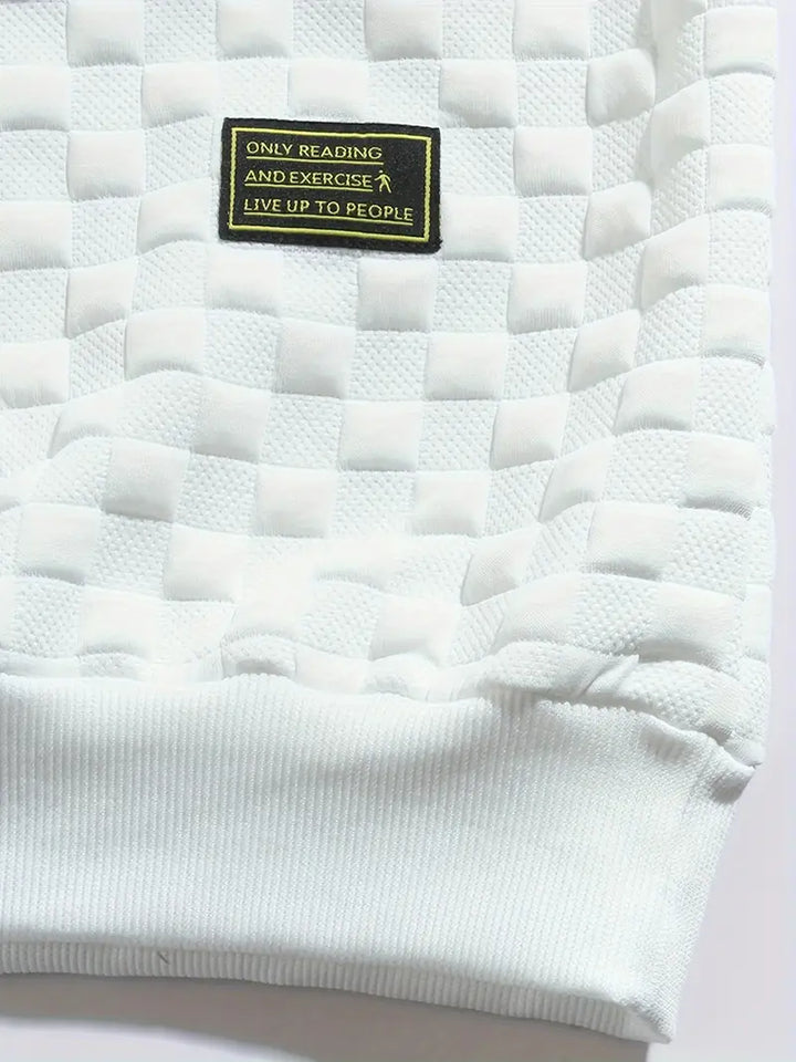 Stafford – Lässiges Sweatshirt Mit Karomuster Und Struktur