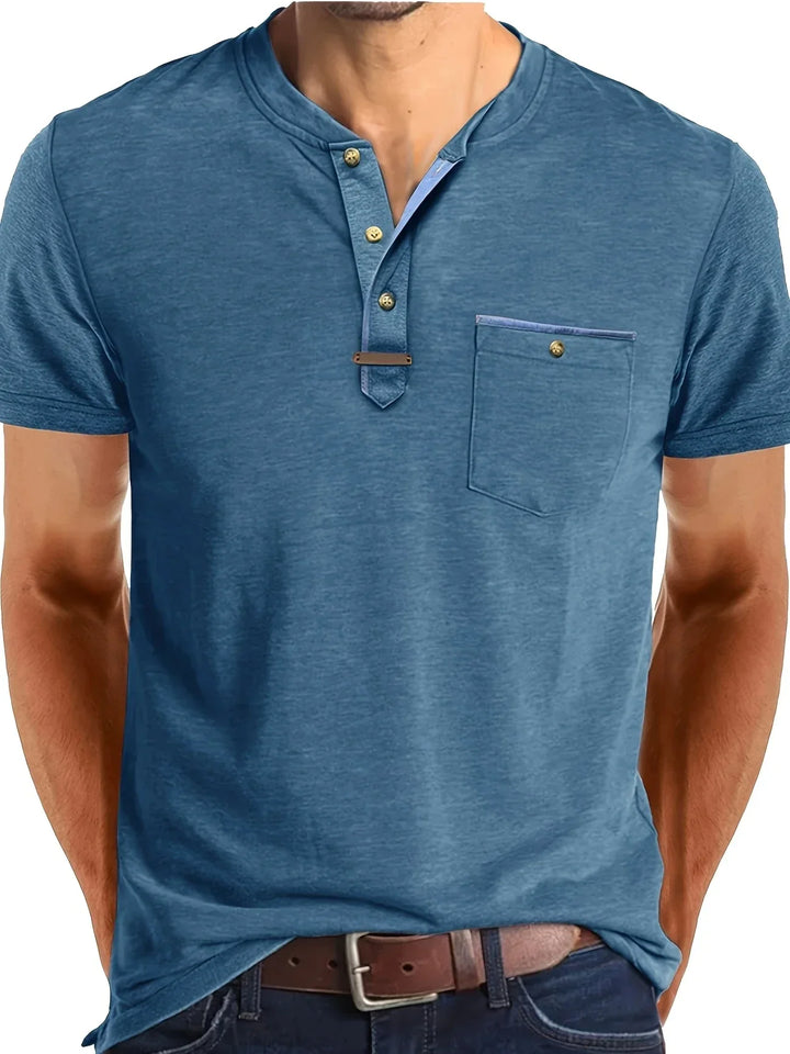 Saxon – Elegant Rundhalsausschnitt T Hemd Mit Tasche