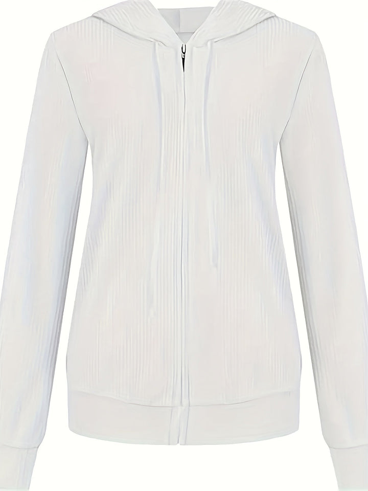 Moira – Langärmelige Kapuzenjacke Mit Reißverschluss Und Kordelzug