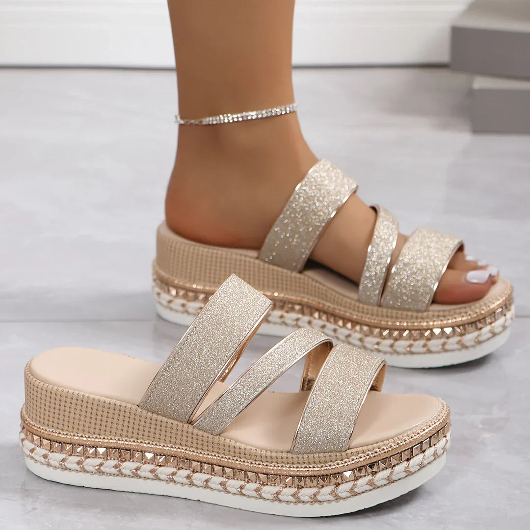 Oksana – Bequeme Sandalette Mit Hohem Absatz
