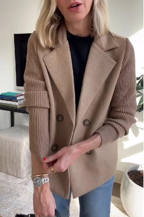 Kittiya – Eleganter Strickblazer Mit Langen Ärmeln