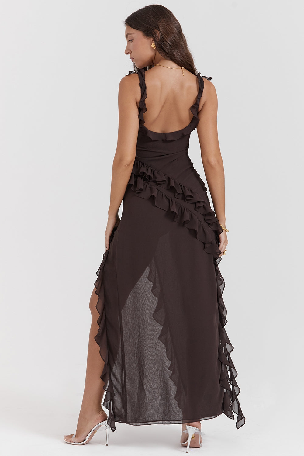 Mayumi - Langes Kleid mit Rüschen