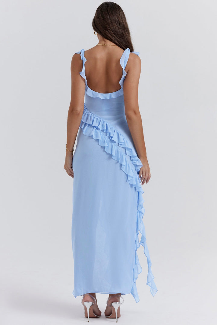 Mayumi - Langes Kleid mit Rüschen