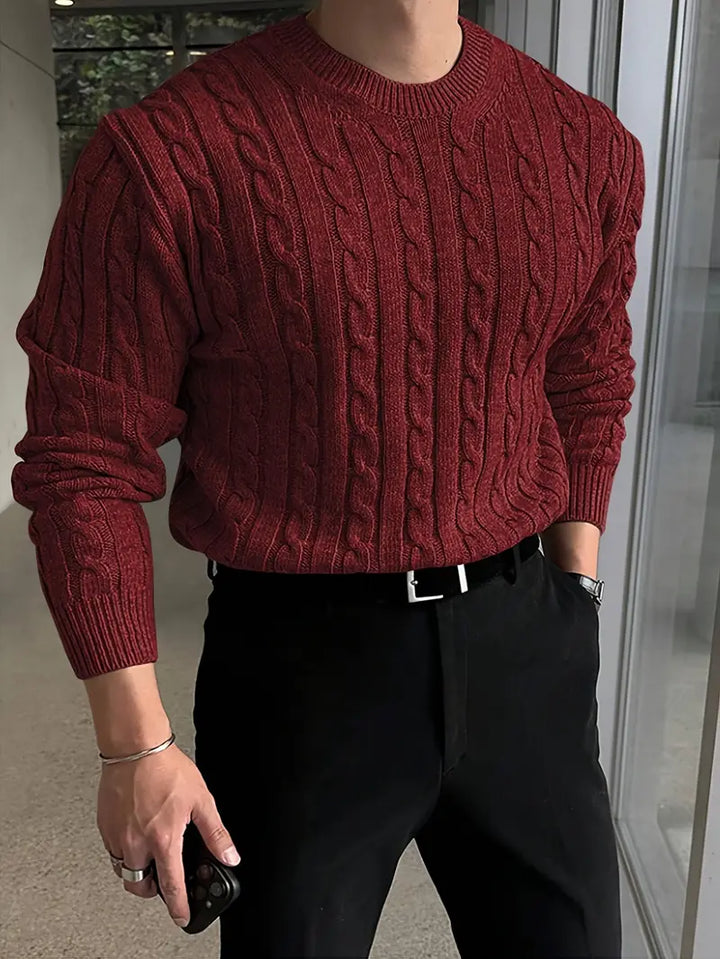 Mergim – Lässiger Strickpullover Mit Langen Ärmeln