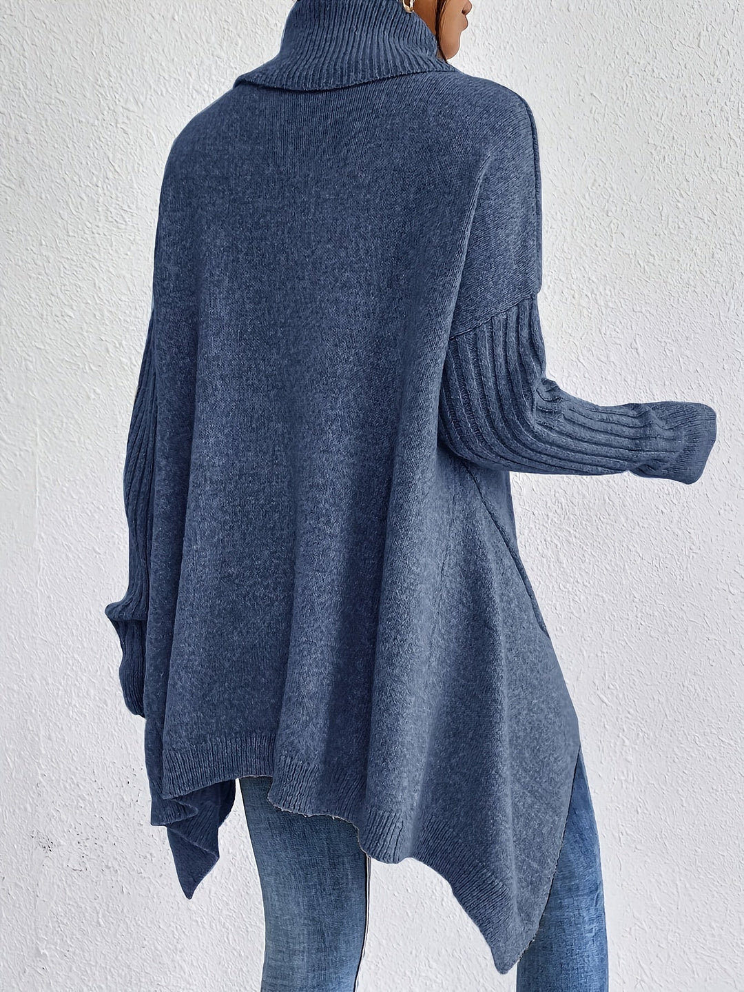 Tahlia – Lässiger Langarm-Pullover Mit Hohem Kragen