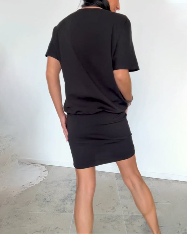 Ulrika - Kurzen Ärmeln Minikleid