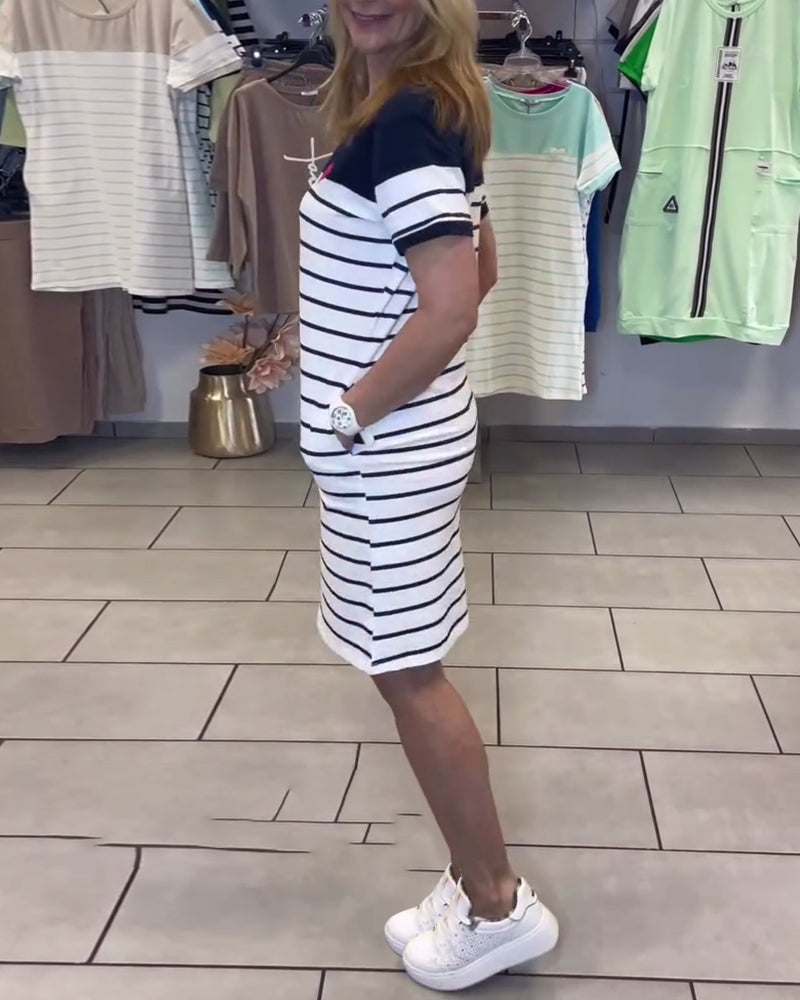 Luella - Lässiges Gestreiftes Kleid Mit Rundhalsausschnitt