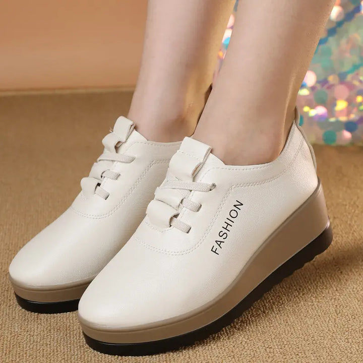 Saturnina – Leder Schuhe Mit Dicker Sohle