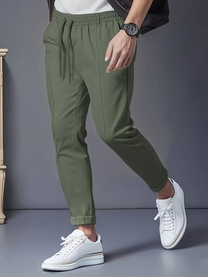 Crawford – Lässige Schlanke Passform Hose Mit Elastischem Bund