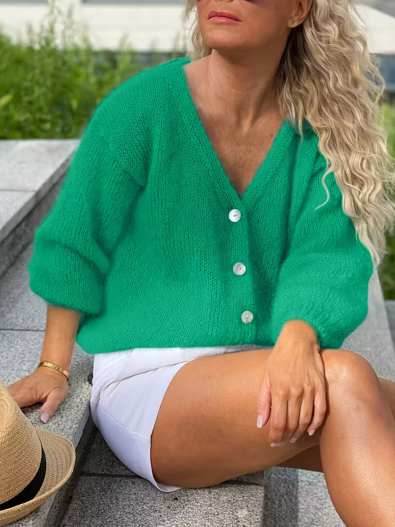 Hozanna - Langärmeliger Strickpullover Mit Knöpfen