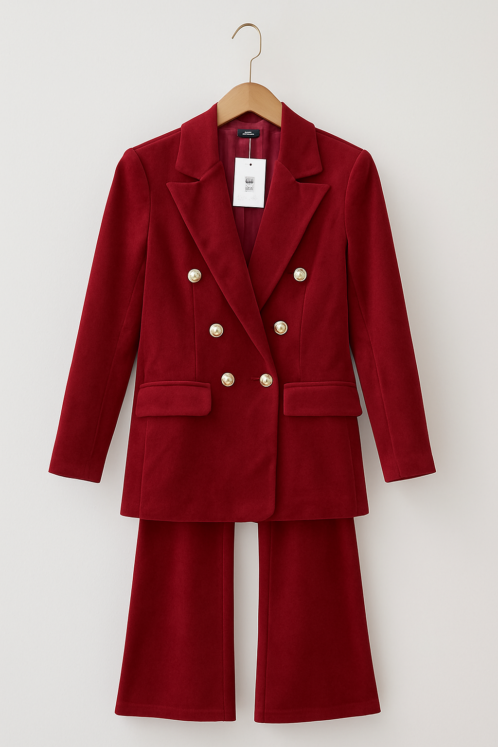 Dimitra – Samt Blazer Set Mit Doppelter Knopfleiste