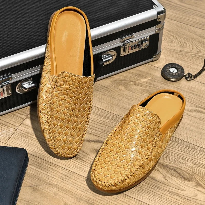 Efim – Lässige Halbschuhe Aus Gewebtem Leder