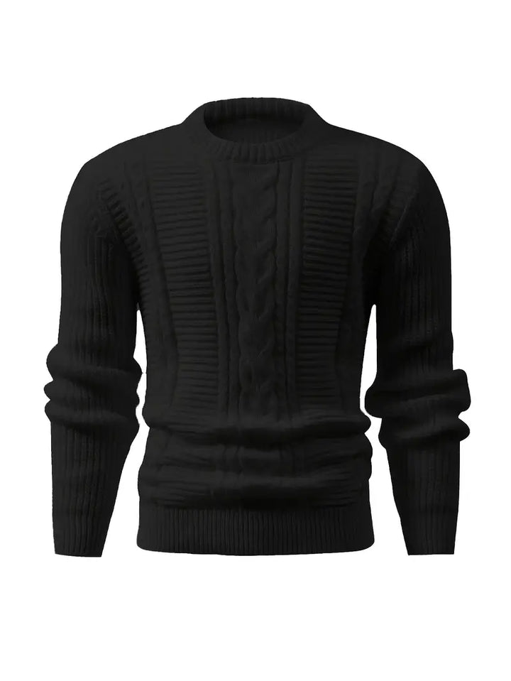 Jilson – Rundhals Pullover Mit Struktur Und Langen Ärmeln