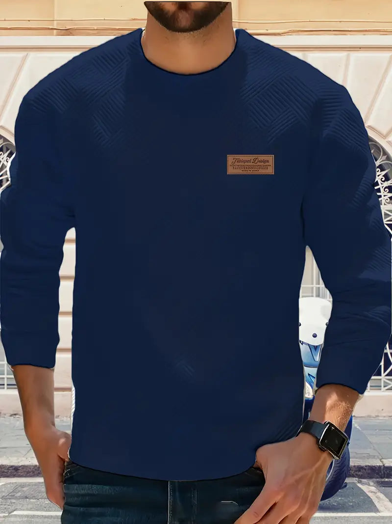 Malinga – Lässiges Sweatshirt Mit Geometrischem Muster Und Langen Ärmeln