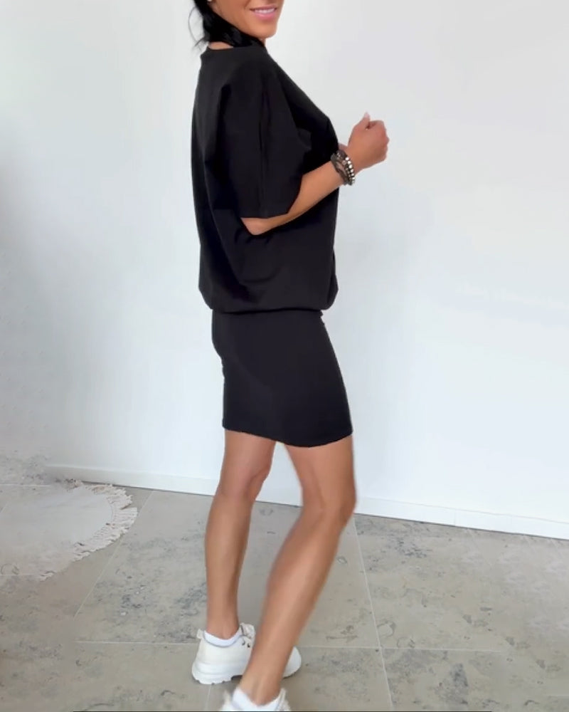 Ulrika - Kurzen Ärmeln Minikleid