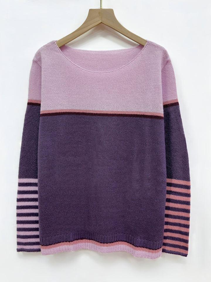 Katharina – Langärmeliger Gestreifter Pullover