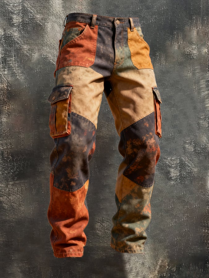 Santner – Retro Arbeits Hose Mit Farblich Abgesetzten Taschen